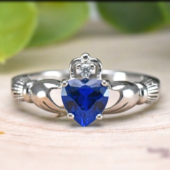Claddagh Birthstone Ring - Picture 1 of 3